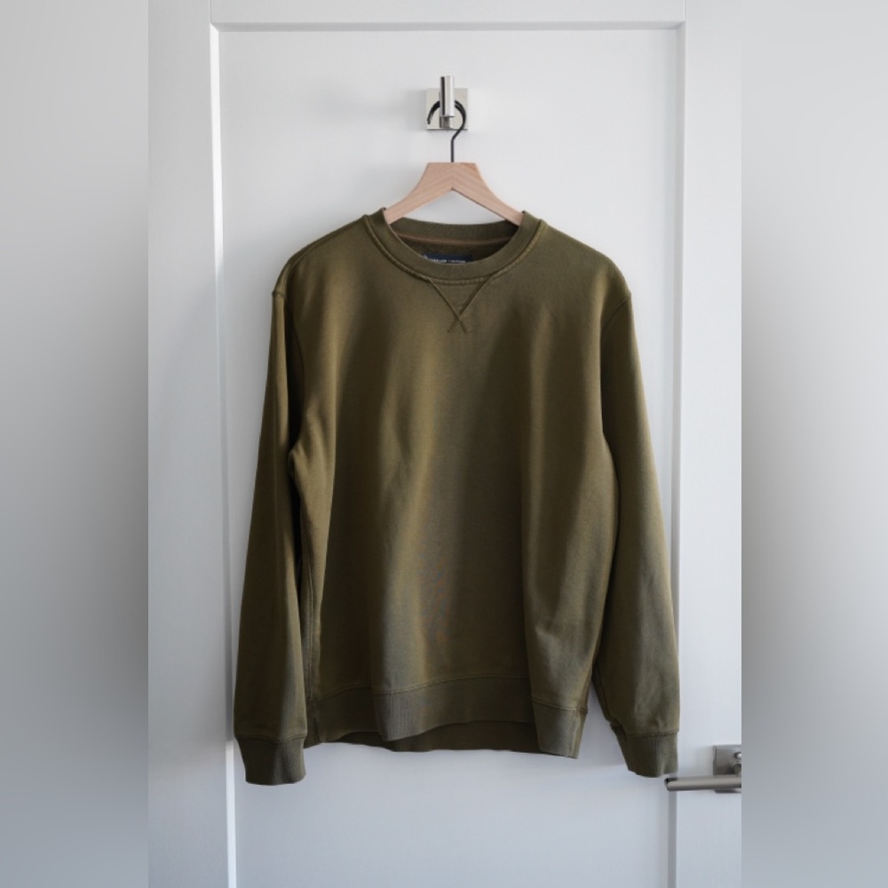 Everlane The French Terry Crew | Uniform - Dark Olive Large